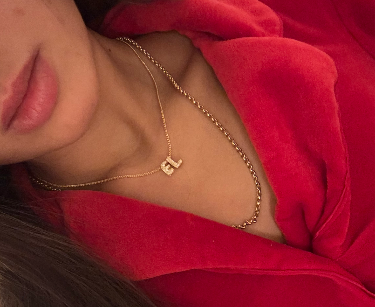 Mini Bubble Initial Necklace