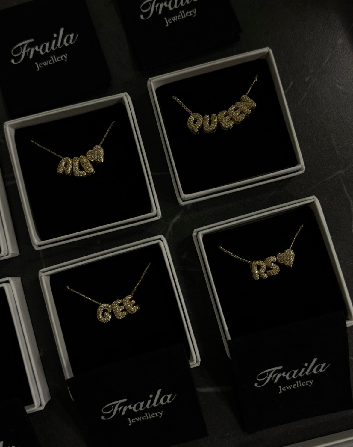 Mini Bubble Initial Necklace