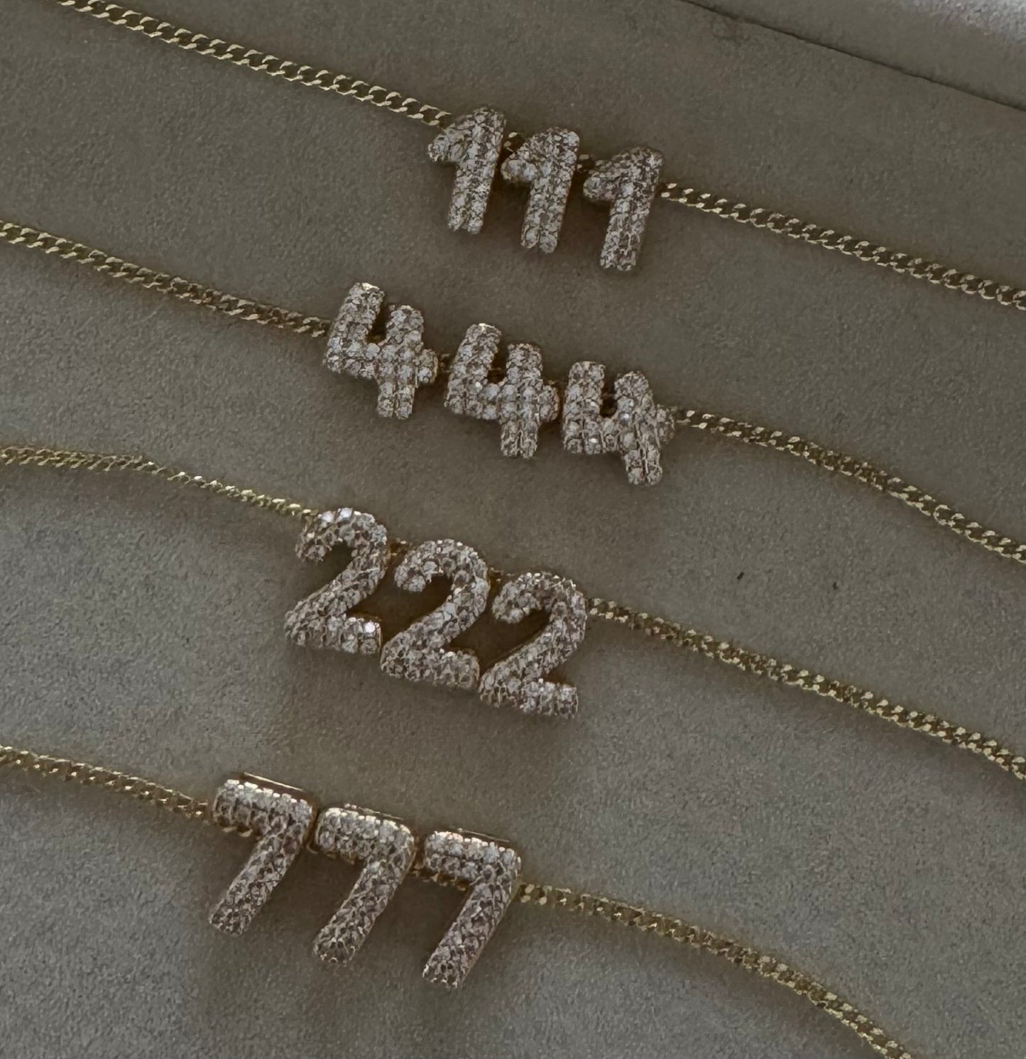 Mini Bubble Angel Number Necklace