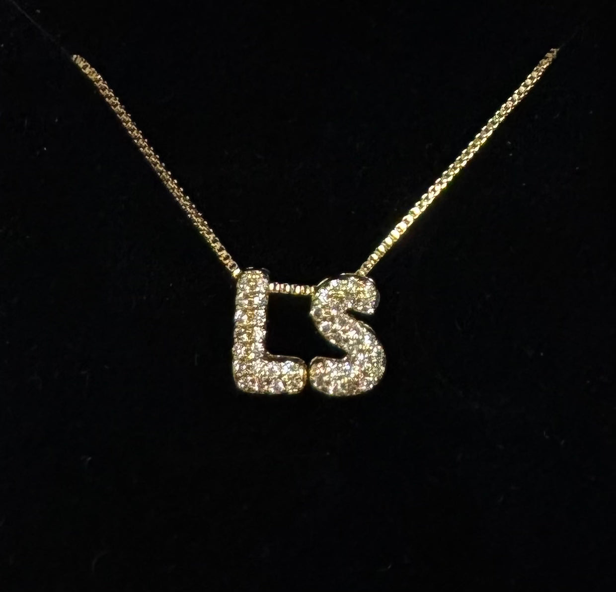 Mini Bubble Initial Necklace