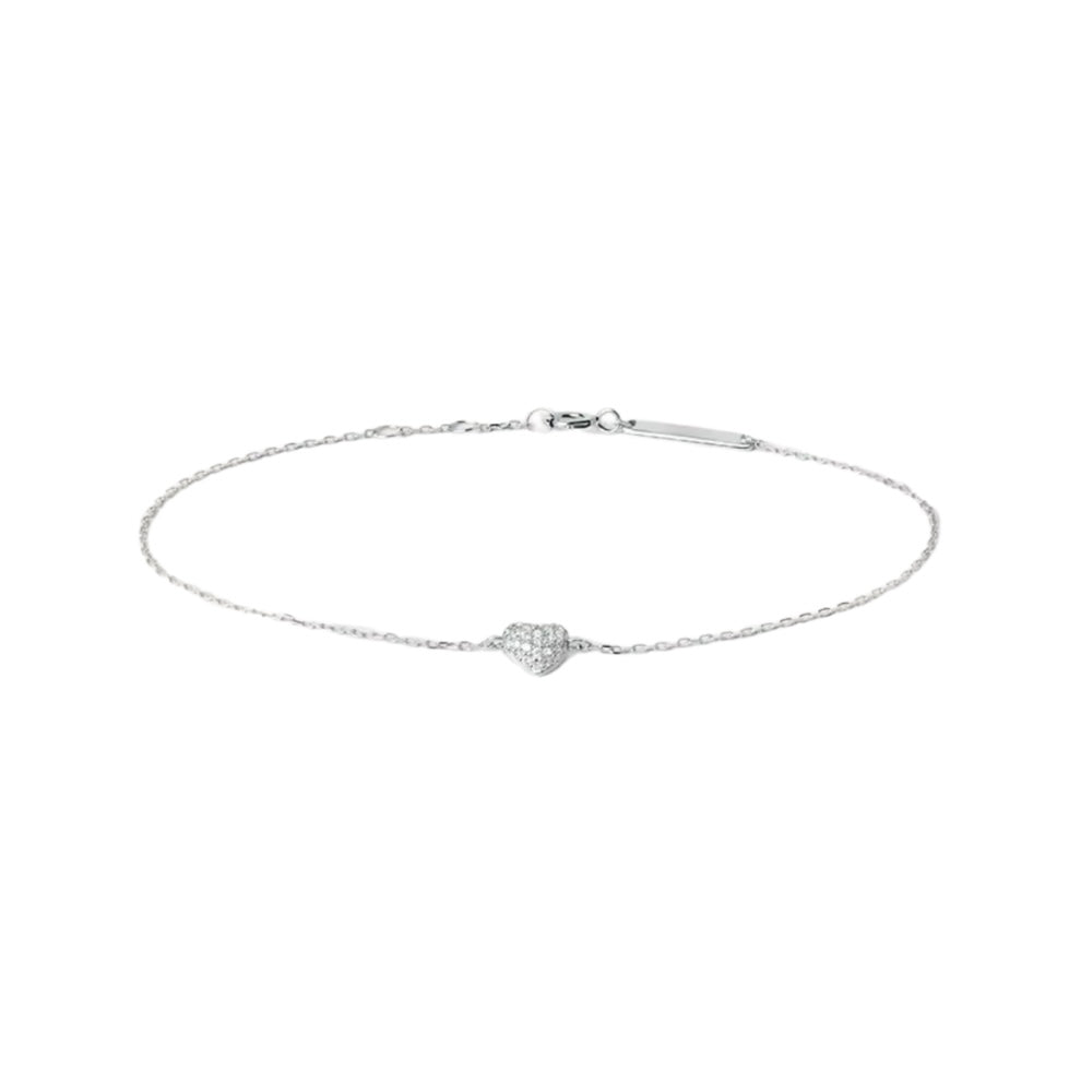 Mini Bubble CZ Heart Bracelet