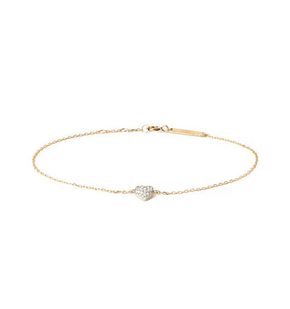 Mini Bubble CZ Heart Bracelet