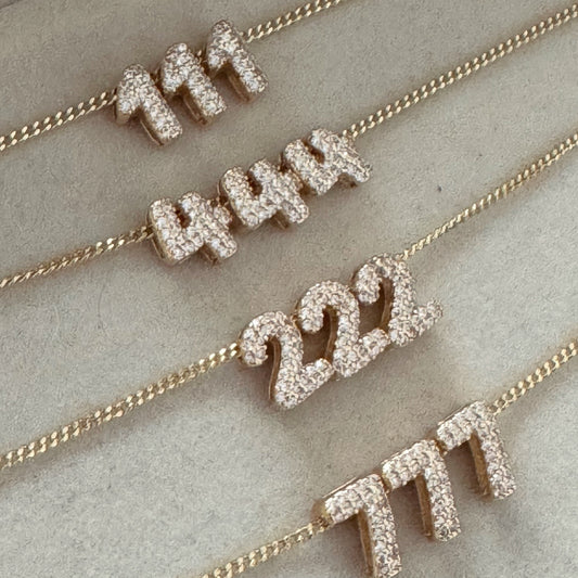 Mini Bubble Angel Number Necklace