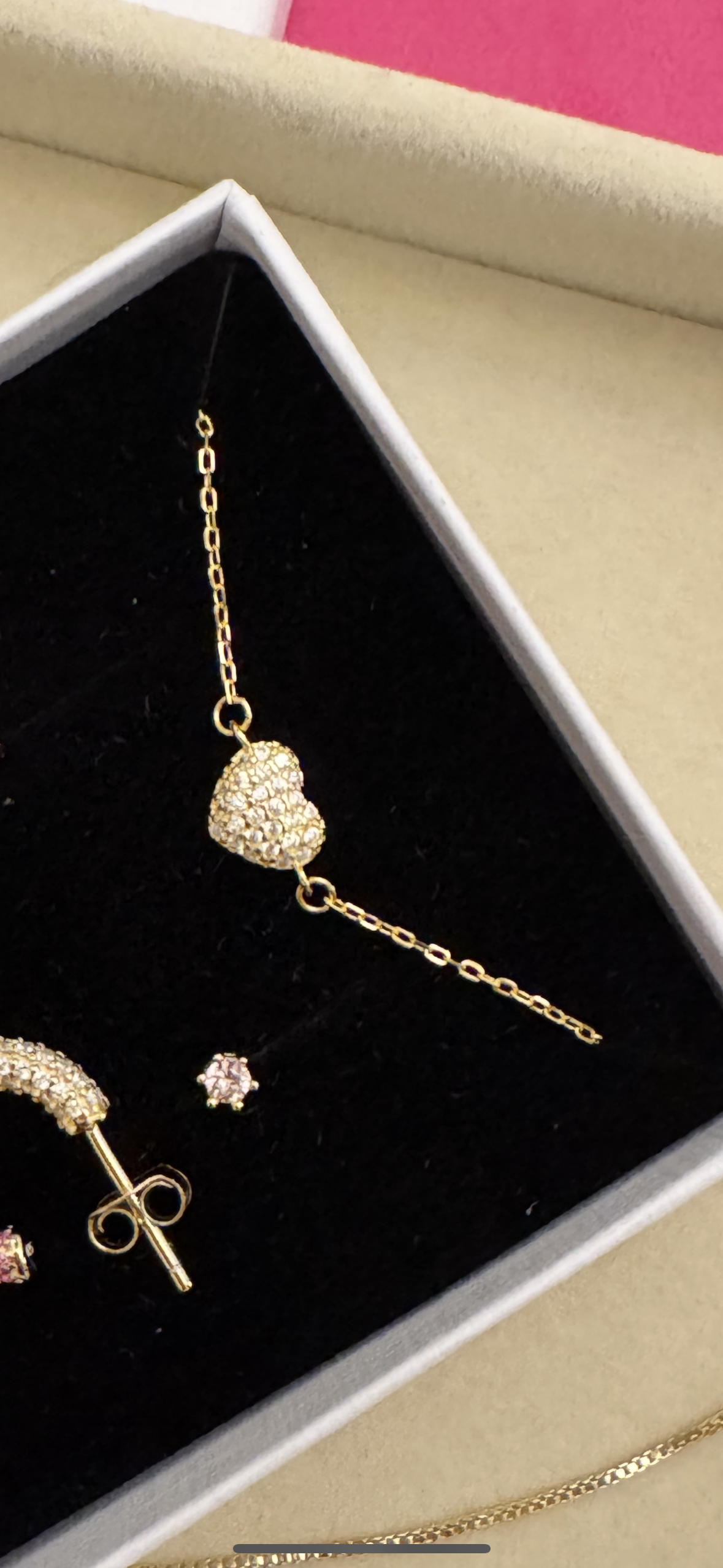 Mini Bubble CZ Heart Bracelet
